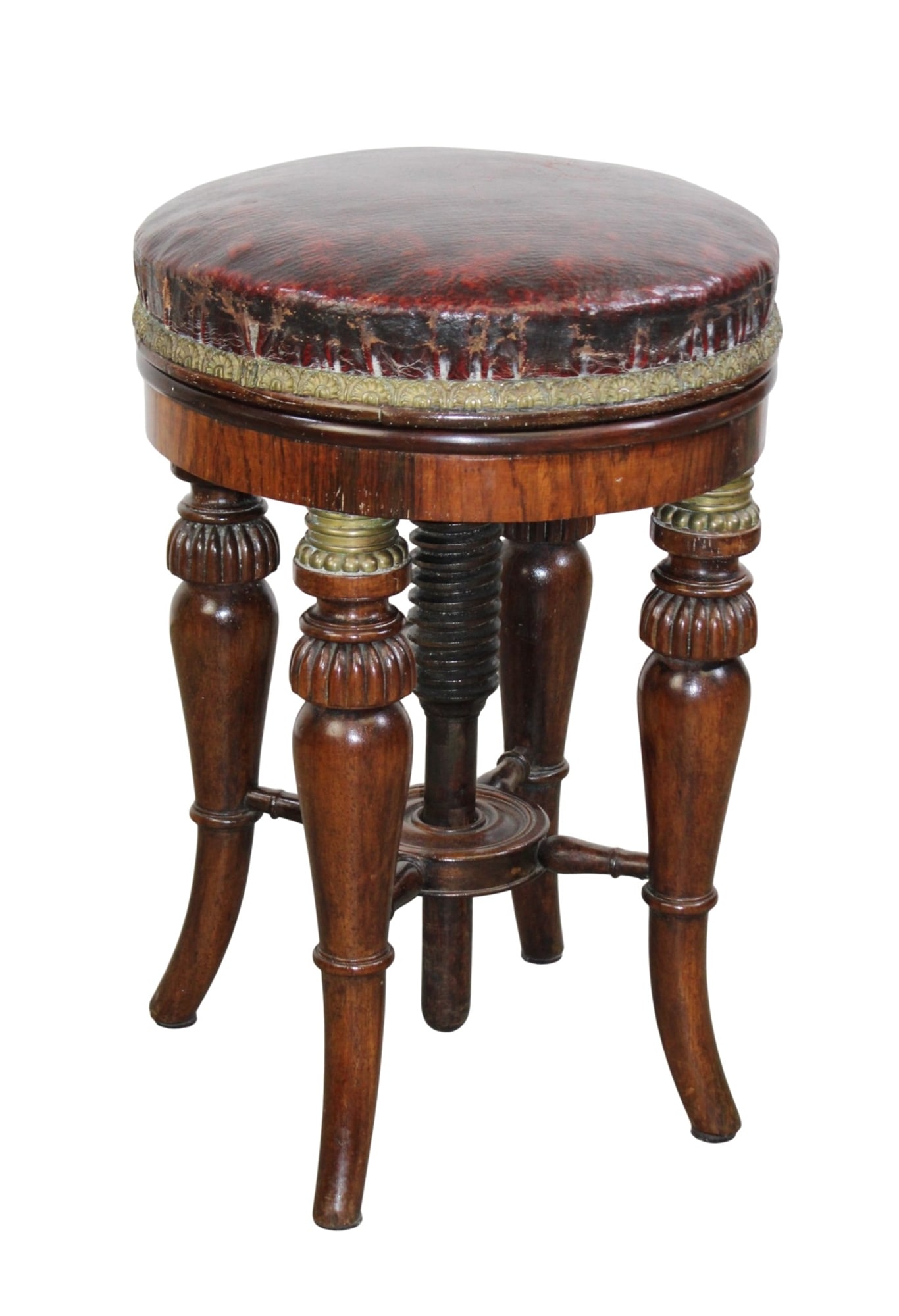 English Regency adjustable piano stool in rosewood (1 of 8)