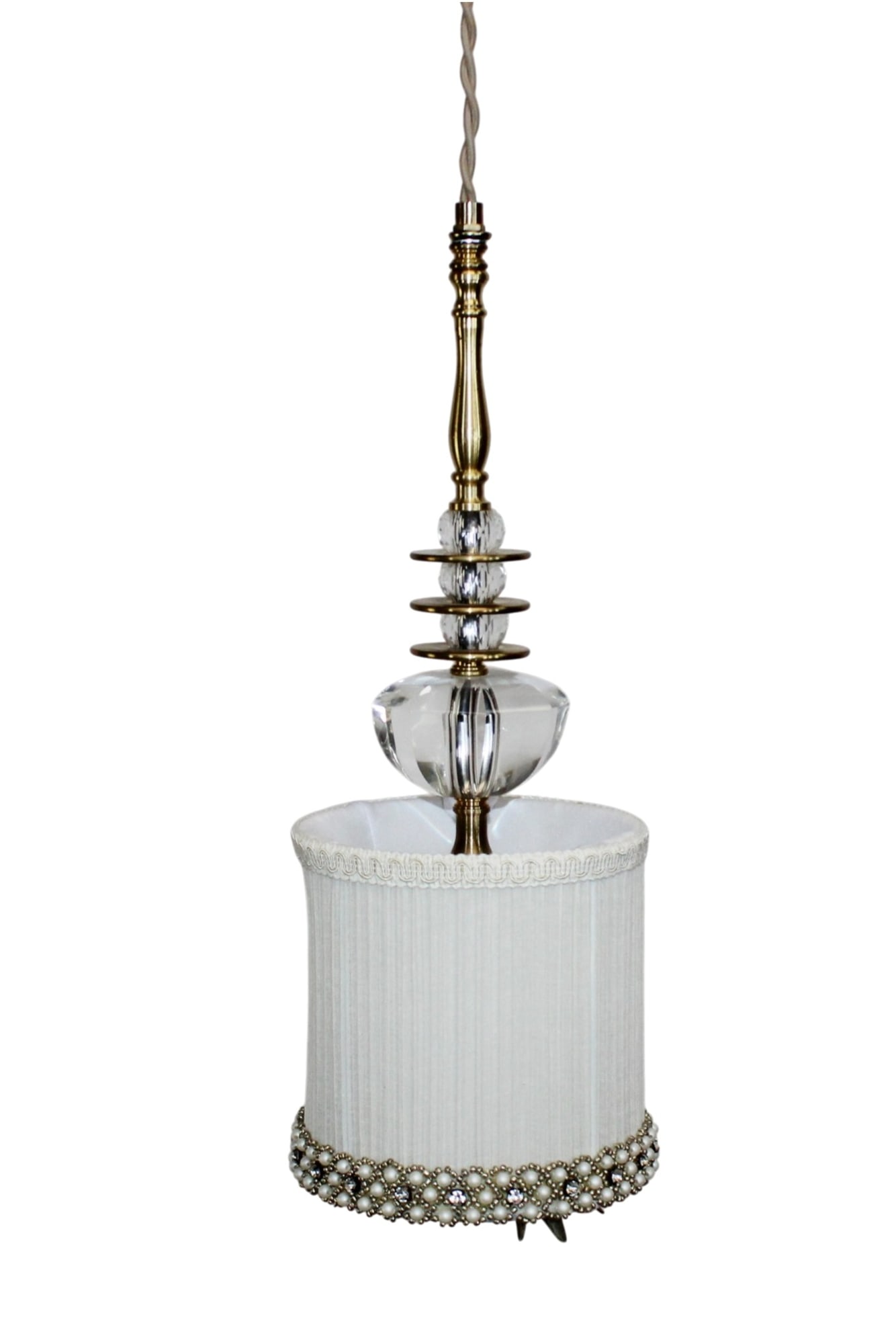 Luna Bella Inc. Giverney pendant light with cream shade (1 of 8)