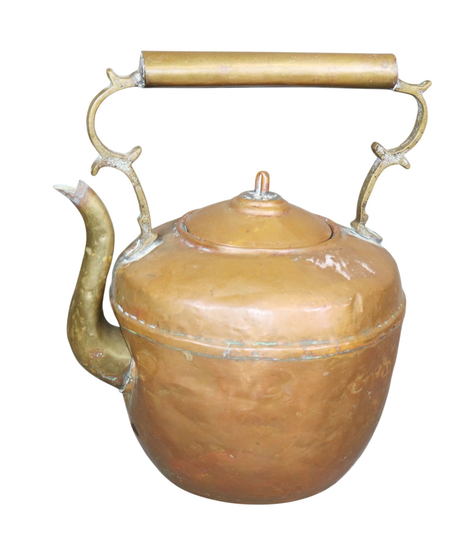 Copper tea kettle with gooseneck spout (1 of 7)