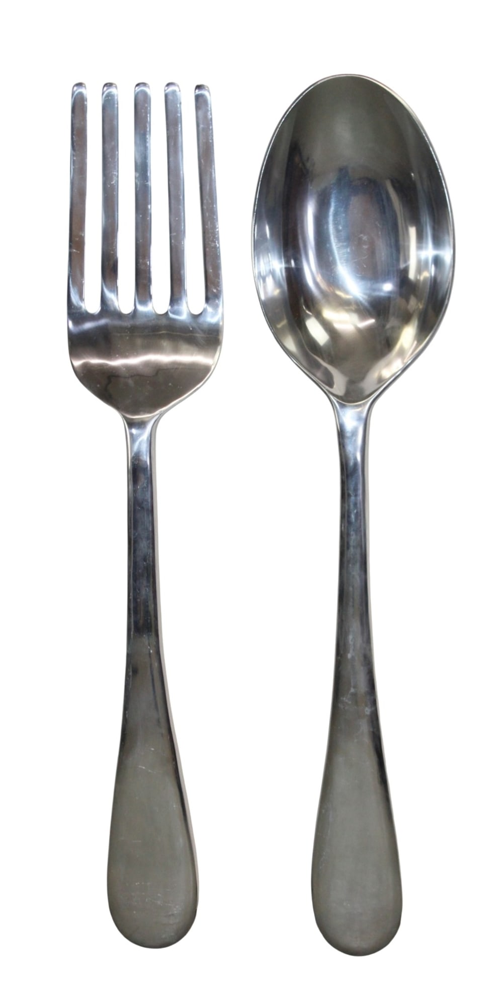 Large cast aluminum cutlery set- spoon and fork (1 of 6)