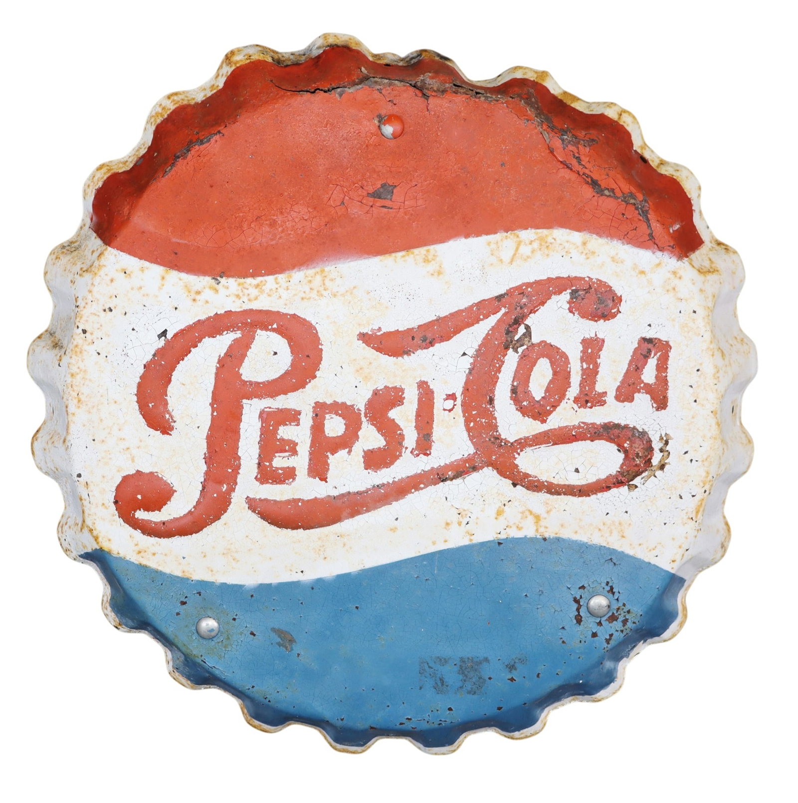 Vintage Pepsi Cola 18" bottle cap sign (1 of 7)