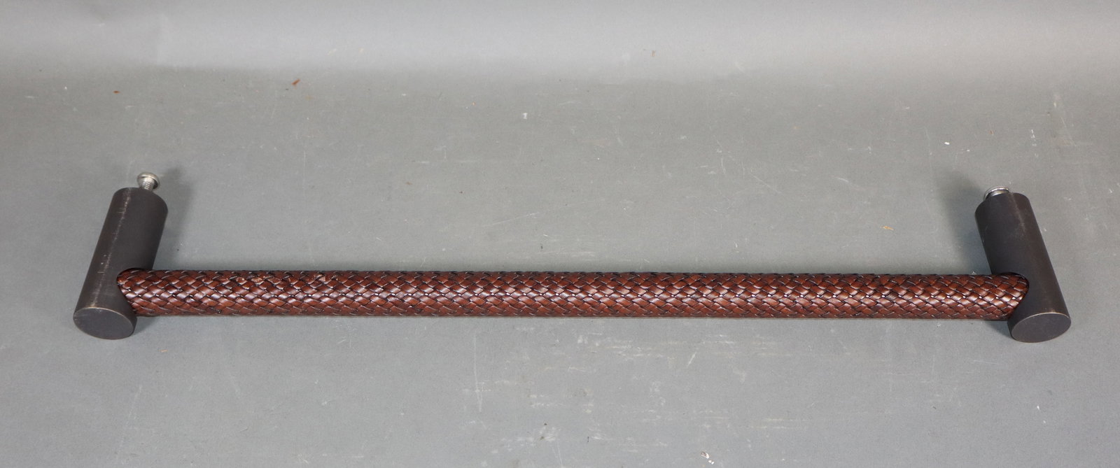 Rocky Mountain Hardware solid bronze pull with leather wrap. - 3