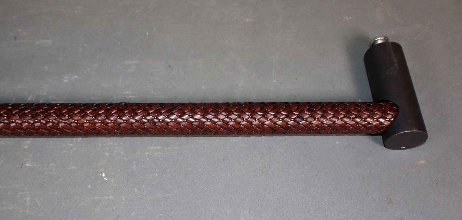 Rocky Mountain Hardware solid bronze pull with leather wrap. - 5