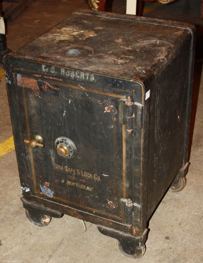 Antique York Safe & Lock co combination safe Lot 265
