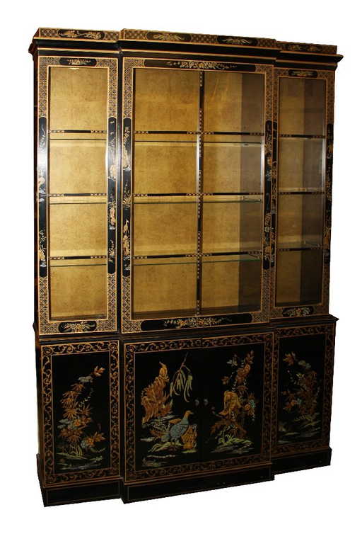 Drexel Heritage Chinoiserie Breakfront China Cabinet