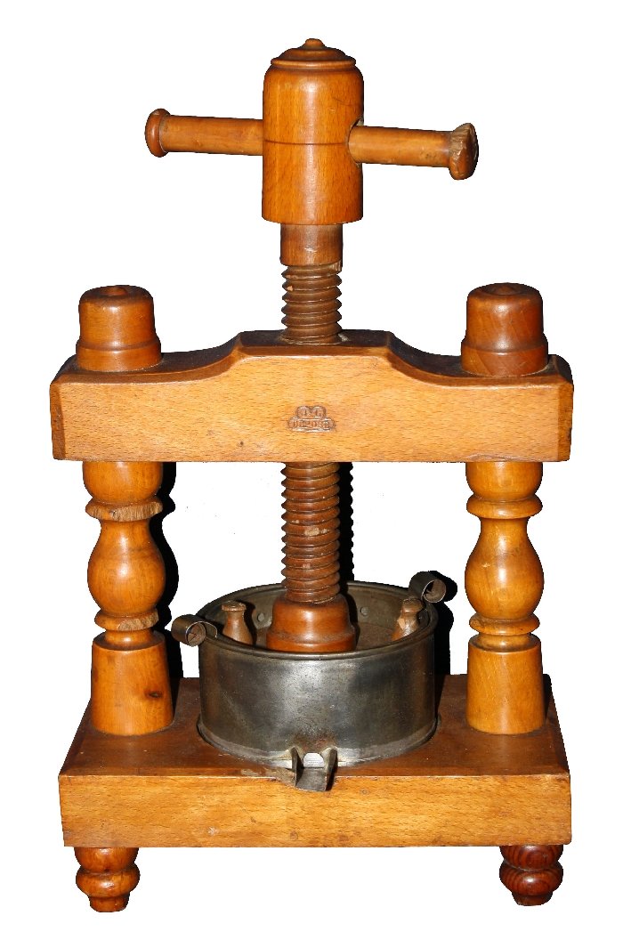 Antique French wooden duck press