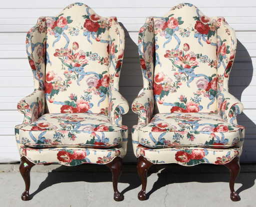 Pair Of Drexel Heritage Wingback Chairs