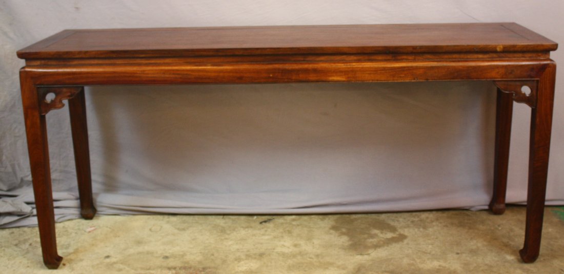 Chinese huanghuali altar table: 31 7/8"h x 70 5/8"l x 19 5/8"d