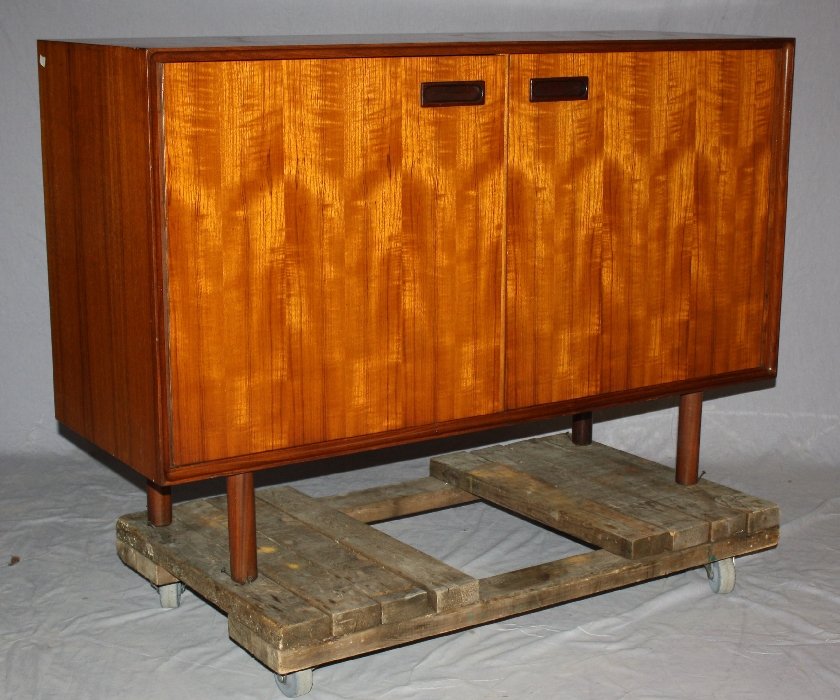 Italian mid century teak 2-door sideboard: Circa 1960. 50"w x 33"h x 17 3/4"d