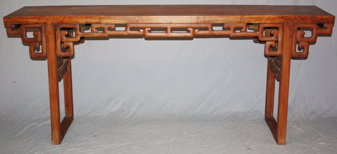 Chinese huanghuali altar table. 32"h x 77"l x 17 1/8"d : Chinese huanghuali altar table. 32"h x 77"l x 17 1/8"d