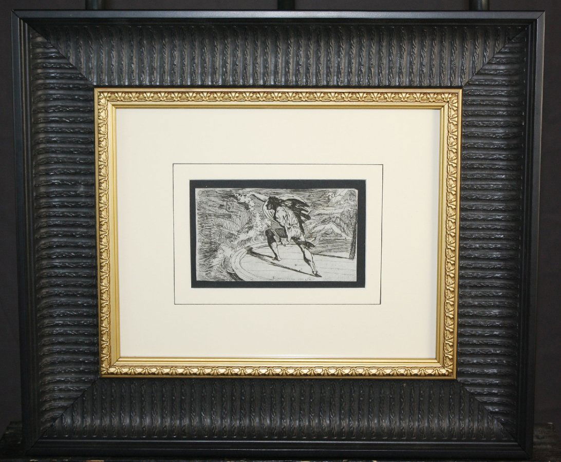 Alexander Runciman etching Circa 1795: 14"h x 16 1/4"w