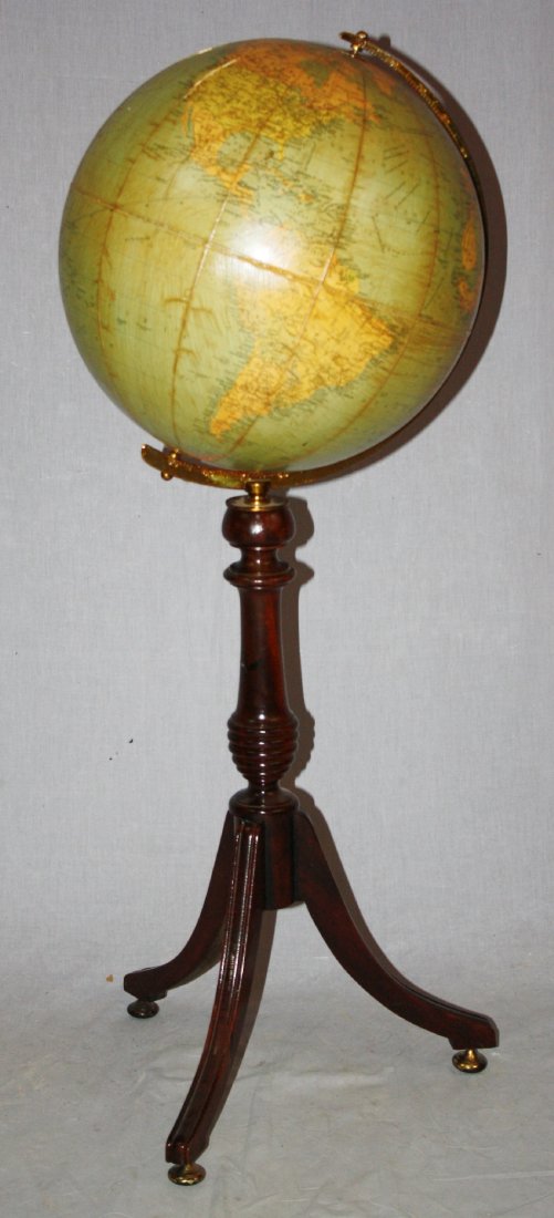 Phillips Challenge globe on tri-pod stand: Circa 1960's. 36"h