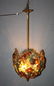 Venetian glass flowers floriform basket chandelier