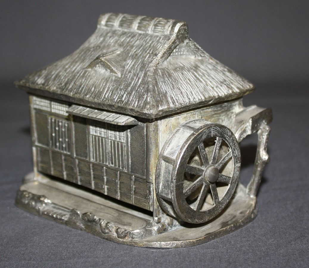 French silverplate cigarette dispenser (1 of 5)