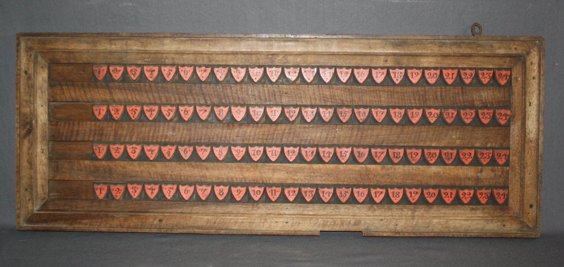 Vintage French wooden scoreboard (1 of 5)