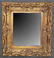 French Louis XV style gold painted wood framed mirror