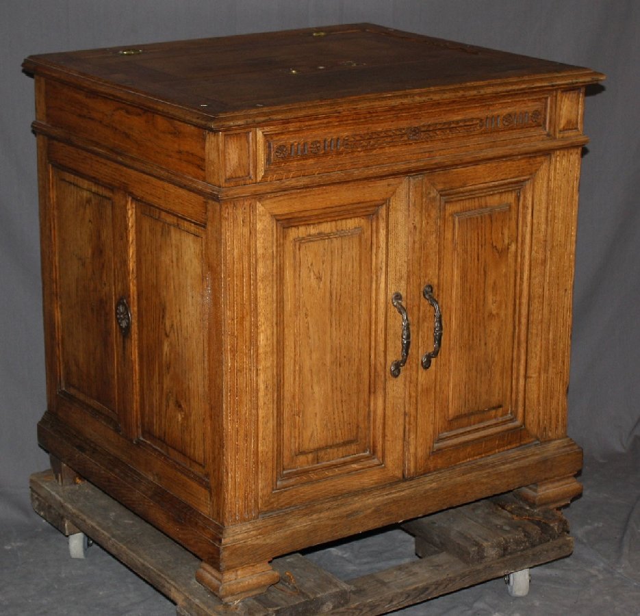 French waxed oak ice box (1 of 4)