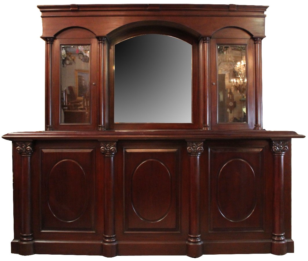 Mahogany triple arched front and back "King Ranch" bar (1 of 1)