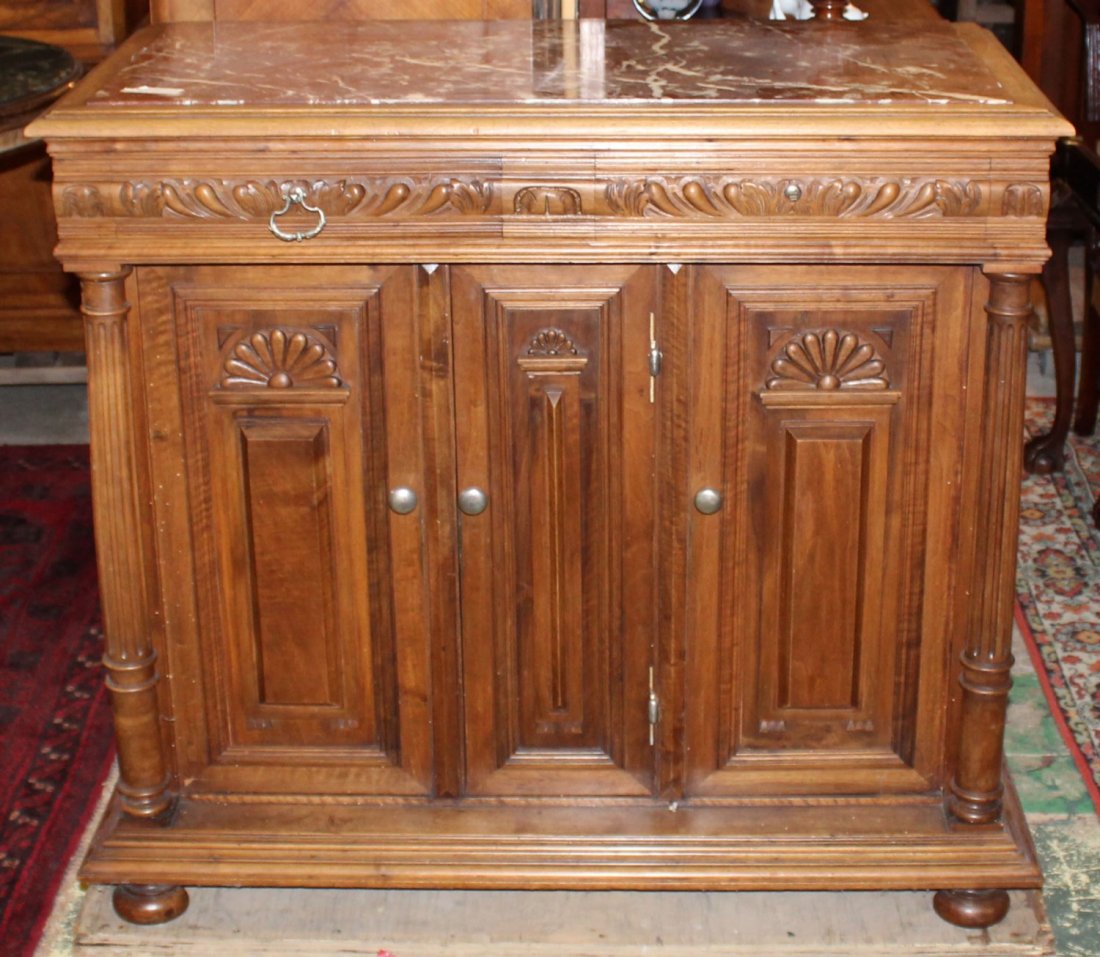 Alexander Navet  marble top icebox in walnut (1 of 3)