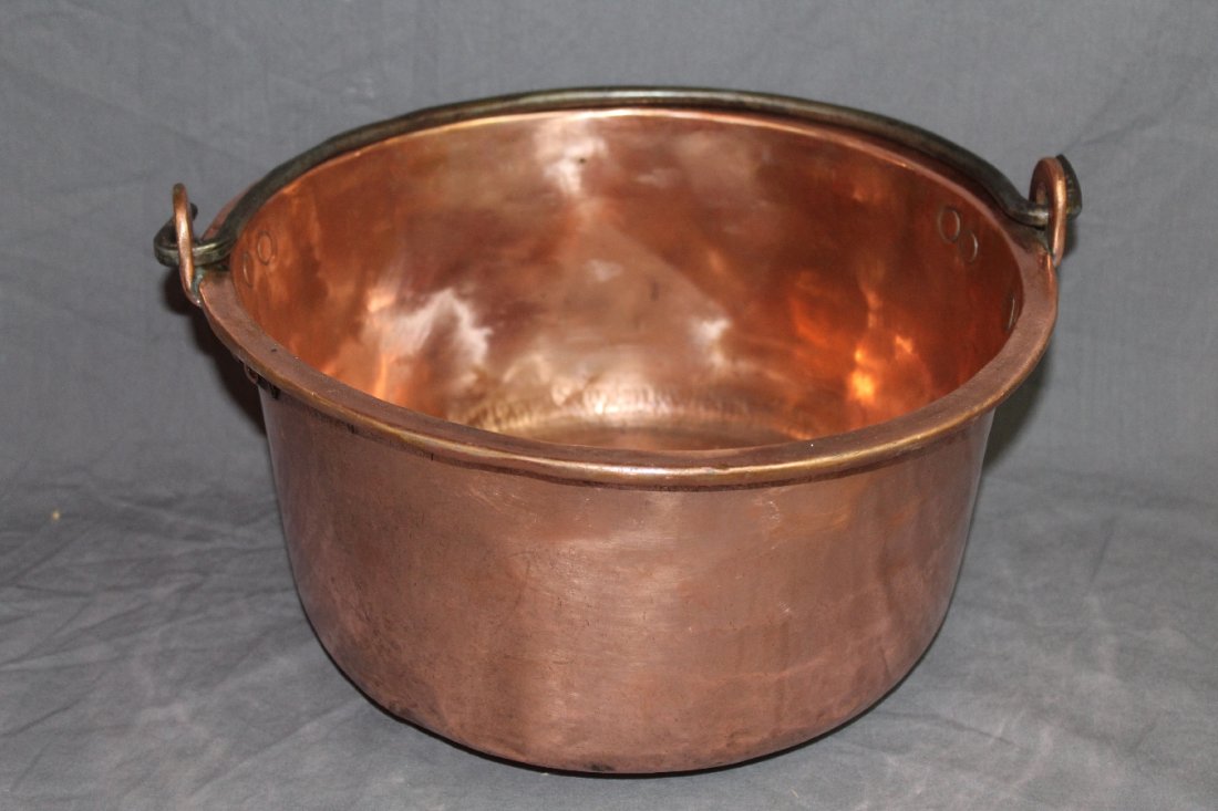 Antique French copper pot with iron handle (1 of 4)