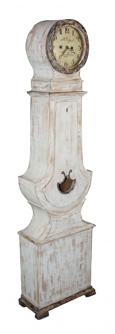 19th century Swedish Mora clock in painted case (1 of 5)