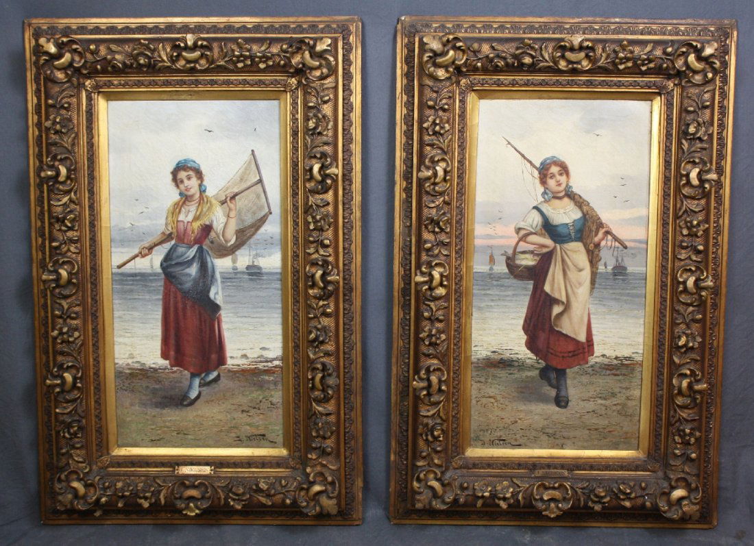 Pair of 19th C Dutch oil on canvases (1 of 4)