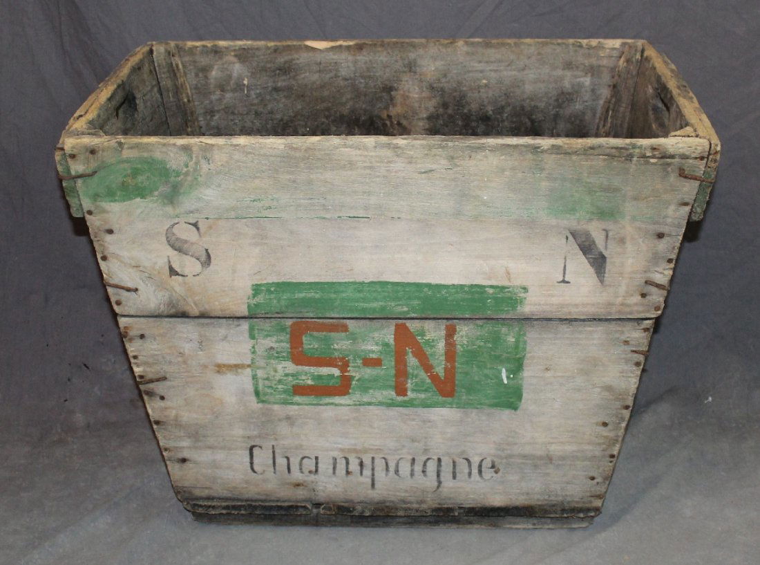 French wooden champagne grape harvest crate (1 of 4)
