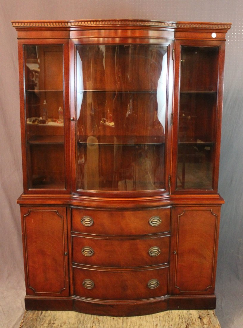 Drexel bowfront mahogany china