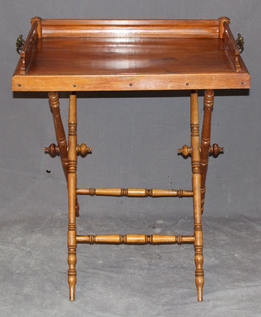 English butler's tray on folding stand (1 of 5)