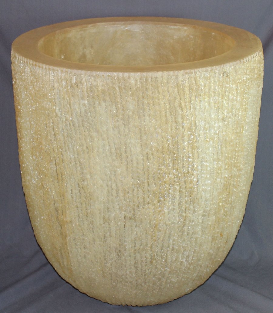 Large modern textured acrylic planter (1 of 2)