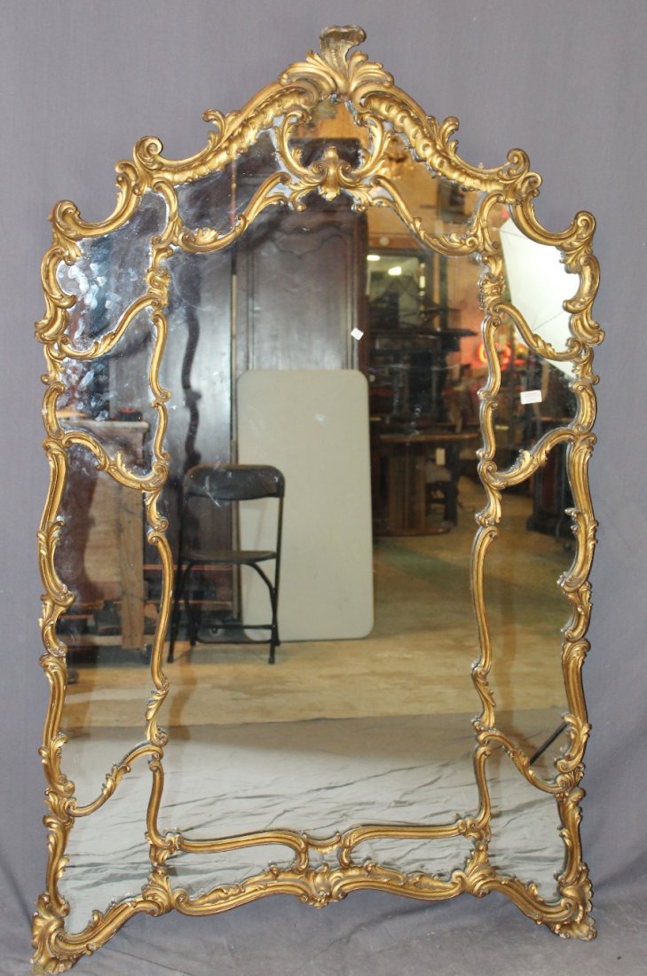 Italian Rococo giltwood mirror (1 of 4)