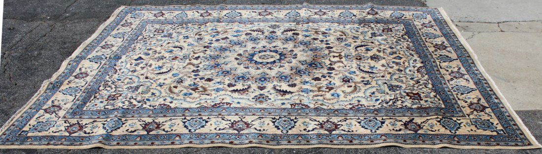 9.7 x 12.7 Nain Persian wool carpet (1 of 9)