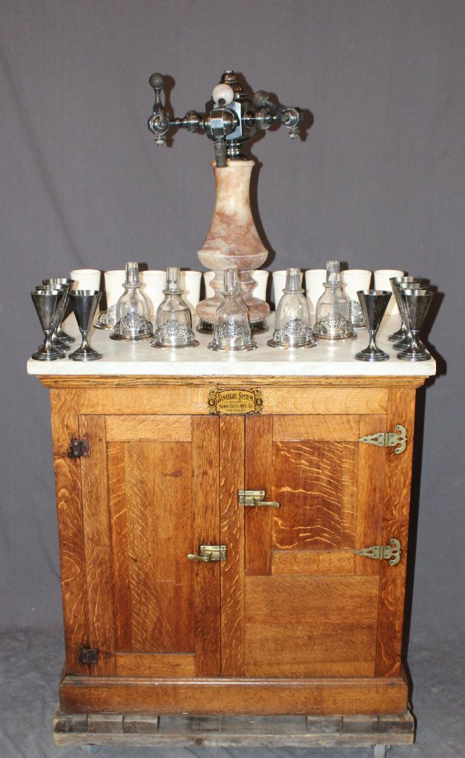 Antique Soda Fountain in oak from Chicago, IL