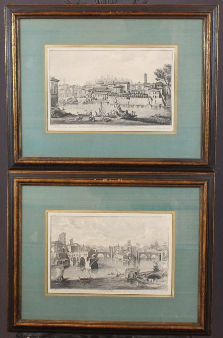 Lot of 2 Giuseppe Vasi engravings of Venice (1 of 4)
