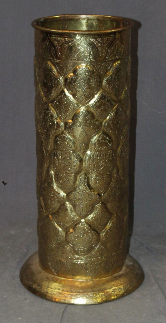 Hand Hammered brass umbrella stand (1 of 5)