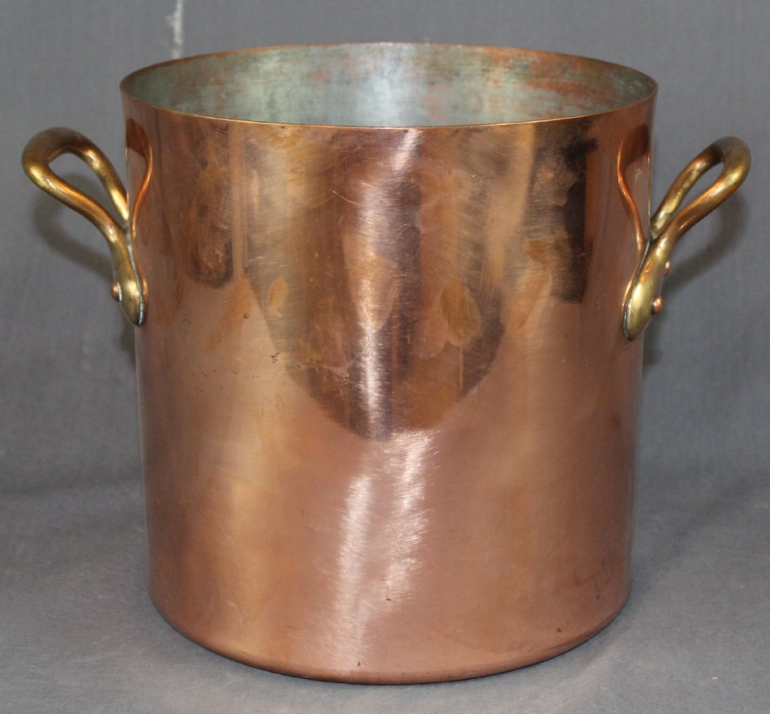 French copper stock pot with handles (1 of 4)