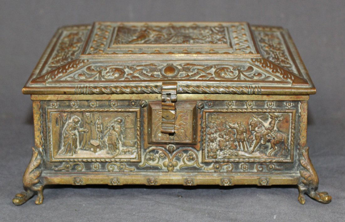 French Gothic bronze dresser box (1 of 6)