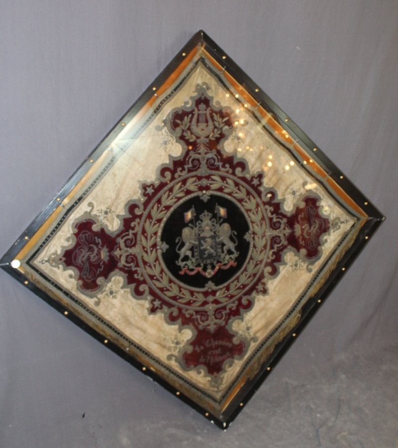 19th century French Embroidered Coat of Arms (1 of 1)