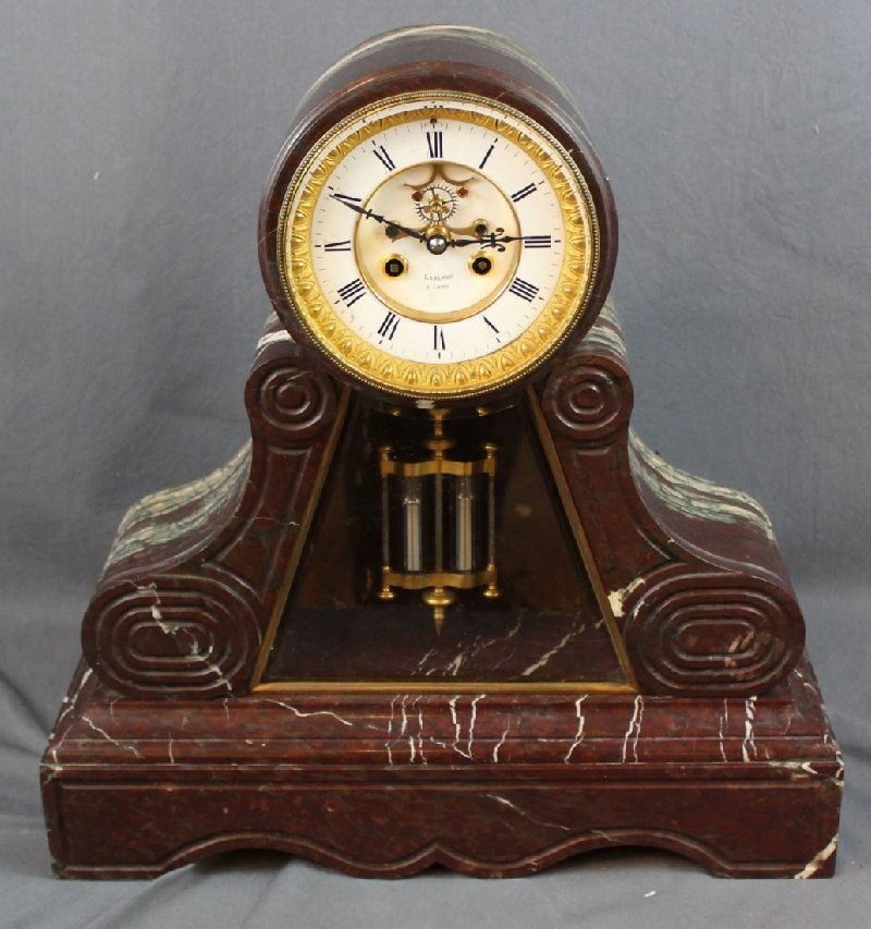 French Napoleon III marble clock (1 of 6)