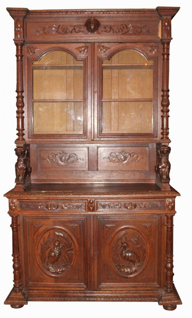 French Louis XIII hunt motif buffet (1 of 5)