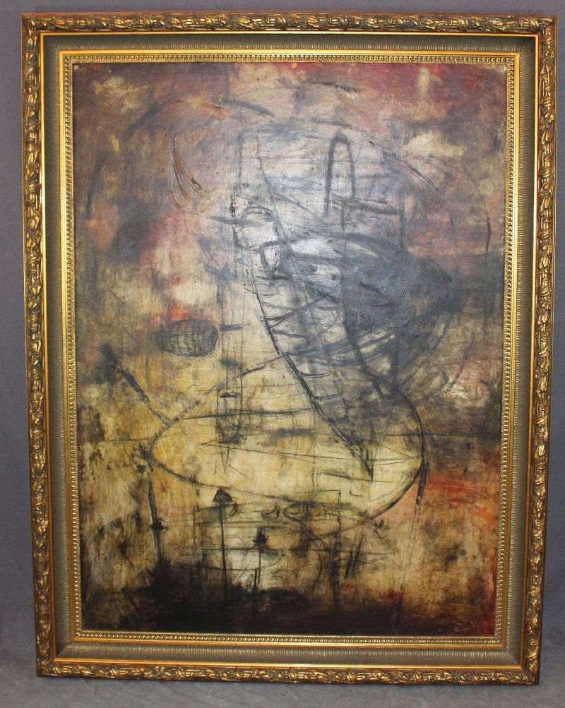 M. Pearlman abstract oil on board (1 of 4)