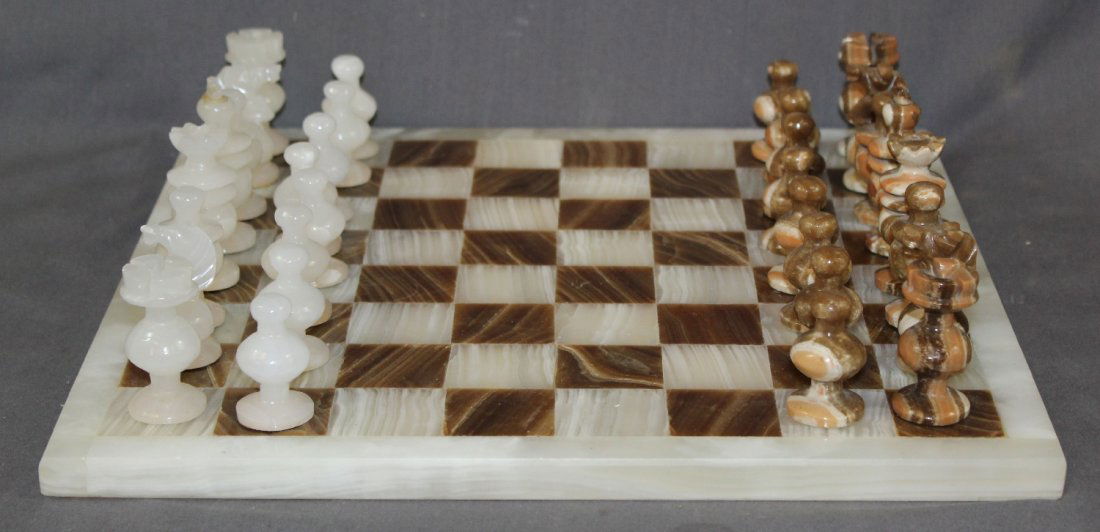 Onyx chess set and playing board (1 of 4)