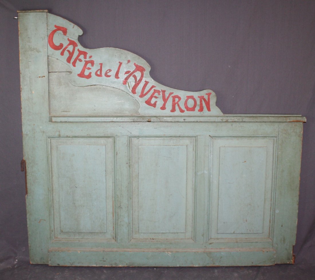 Antique French painted pine café divider (1 of 3)