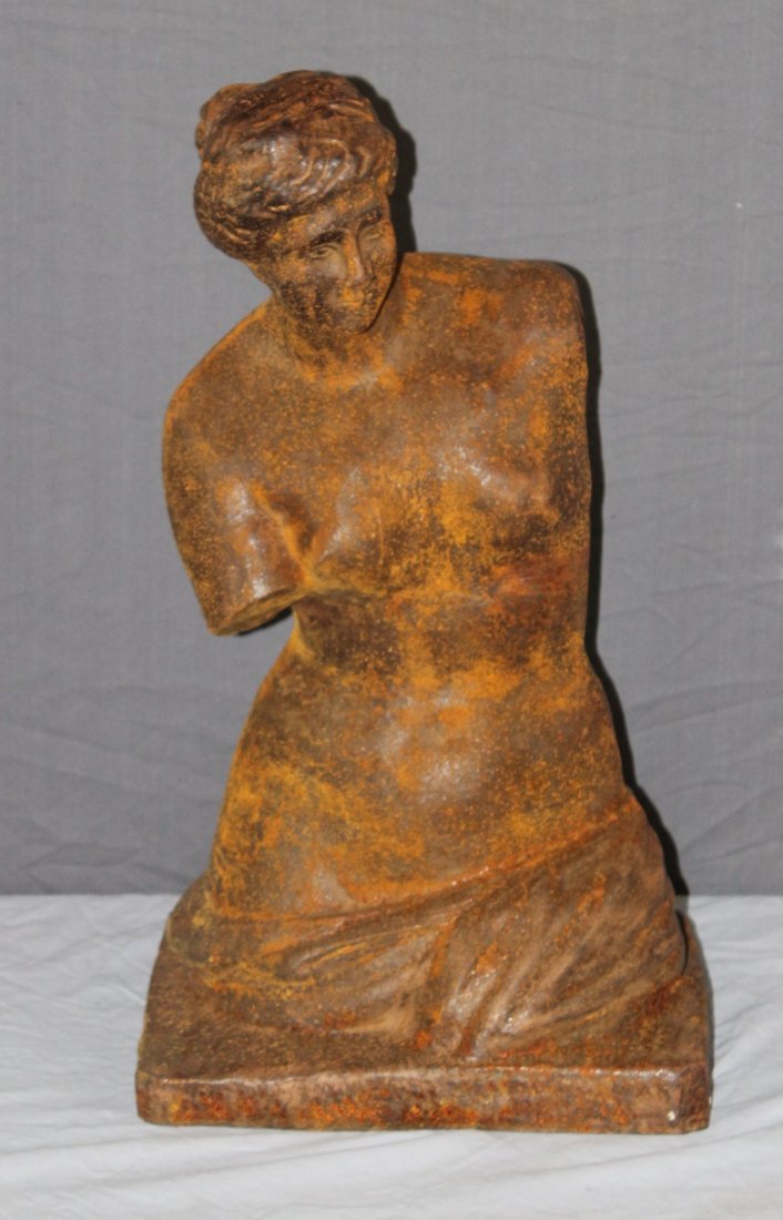 Cast iron figural female bust (1 of 5)