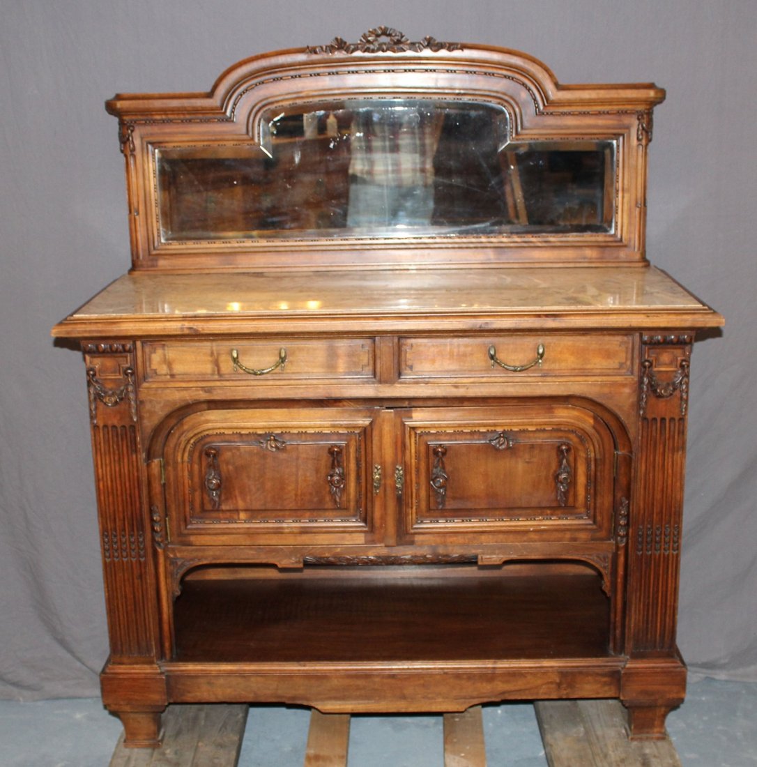 French Louis XVI style walnut server (1 of 6)