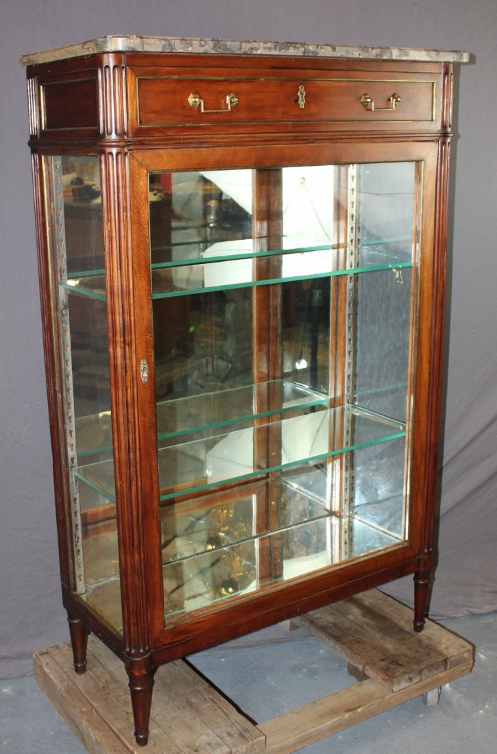 French Directoire marble top vitrine (1 of 6)