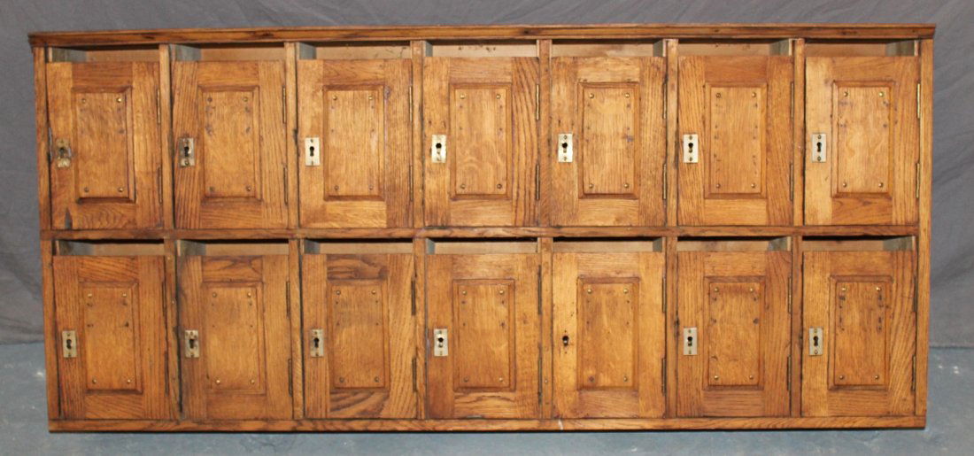 19th century French oak mail box (1 of 5)