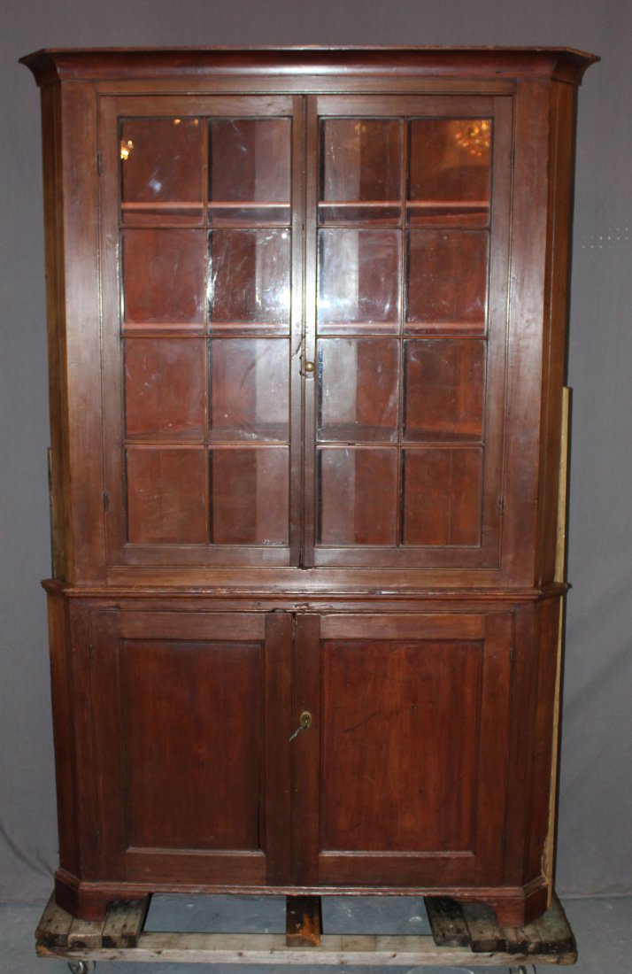 American corner cabinet in mahogany (1 of 3)