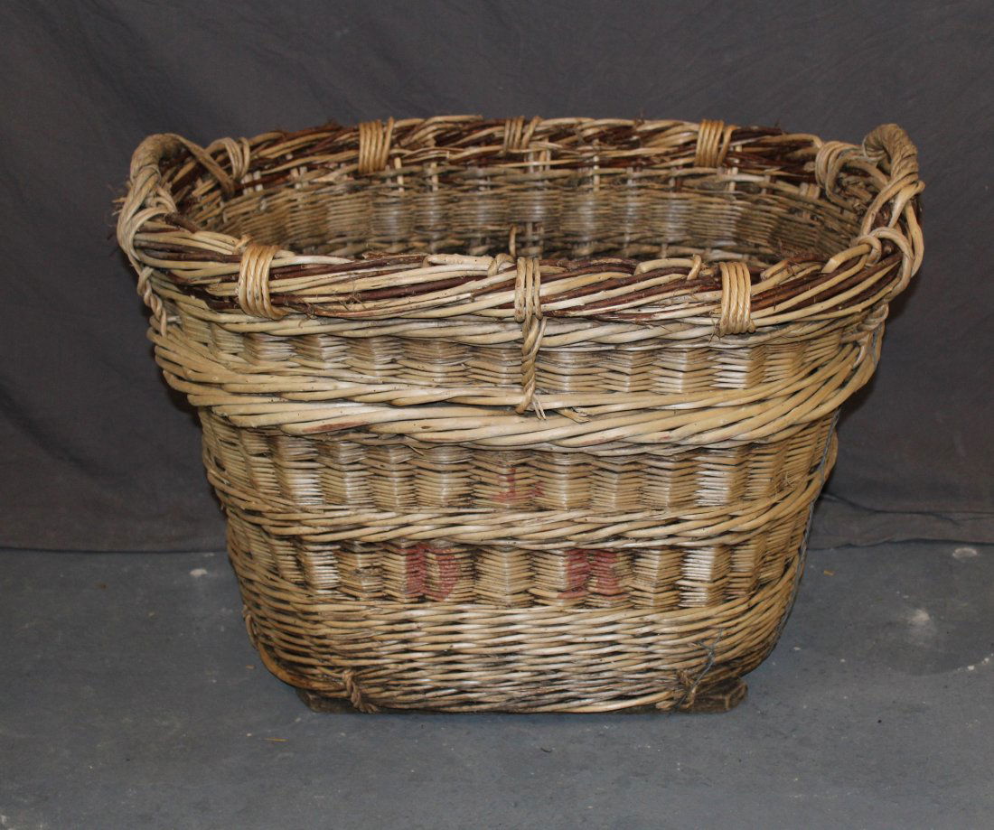 French oval wicker grape harvest basket (1 of 6)