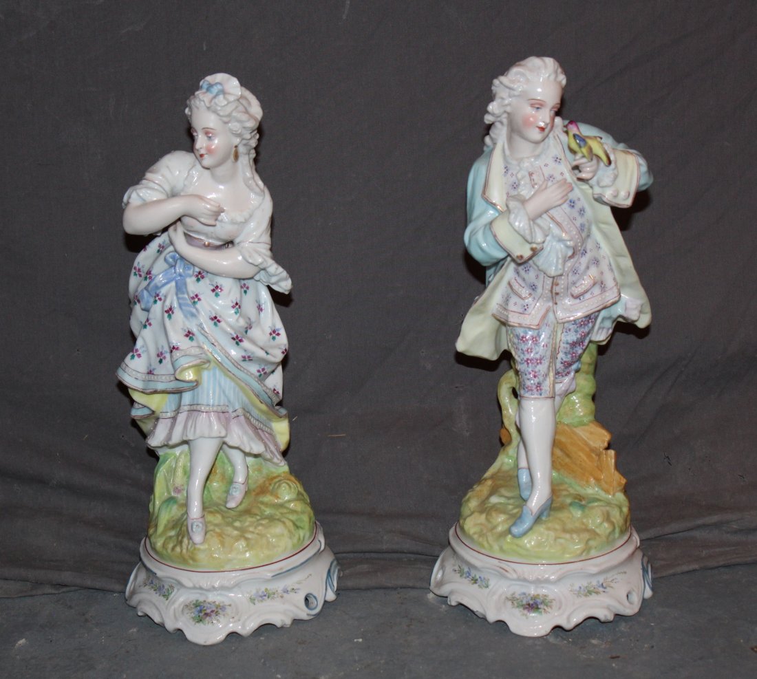 Pair of Dresden porcelain figurines (1 of 6)
